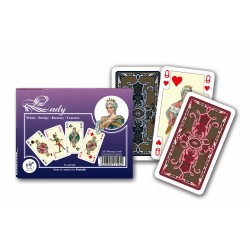 Carti de joc "Lady", Piatnik (Austria), 2 pachete de format redus, 89x51mm,  in cutie de lux